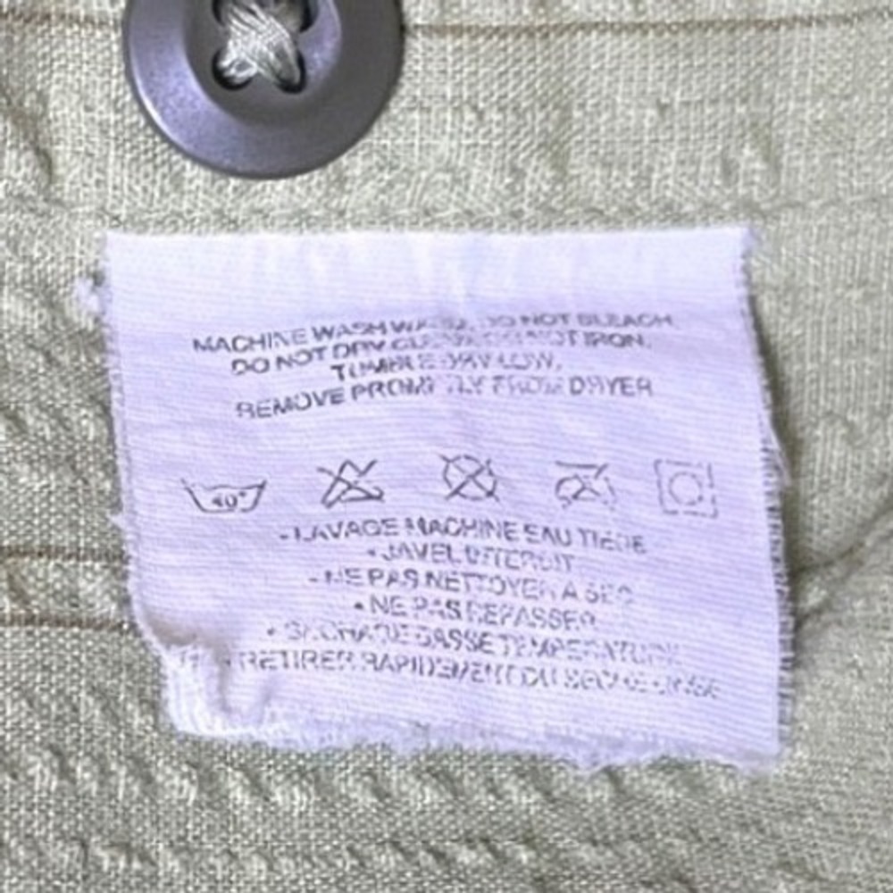 Patagonia Mens XL Sage Green Textured Center Stripe Short Sleeve Button Shirt - Picture 5 of 8